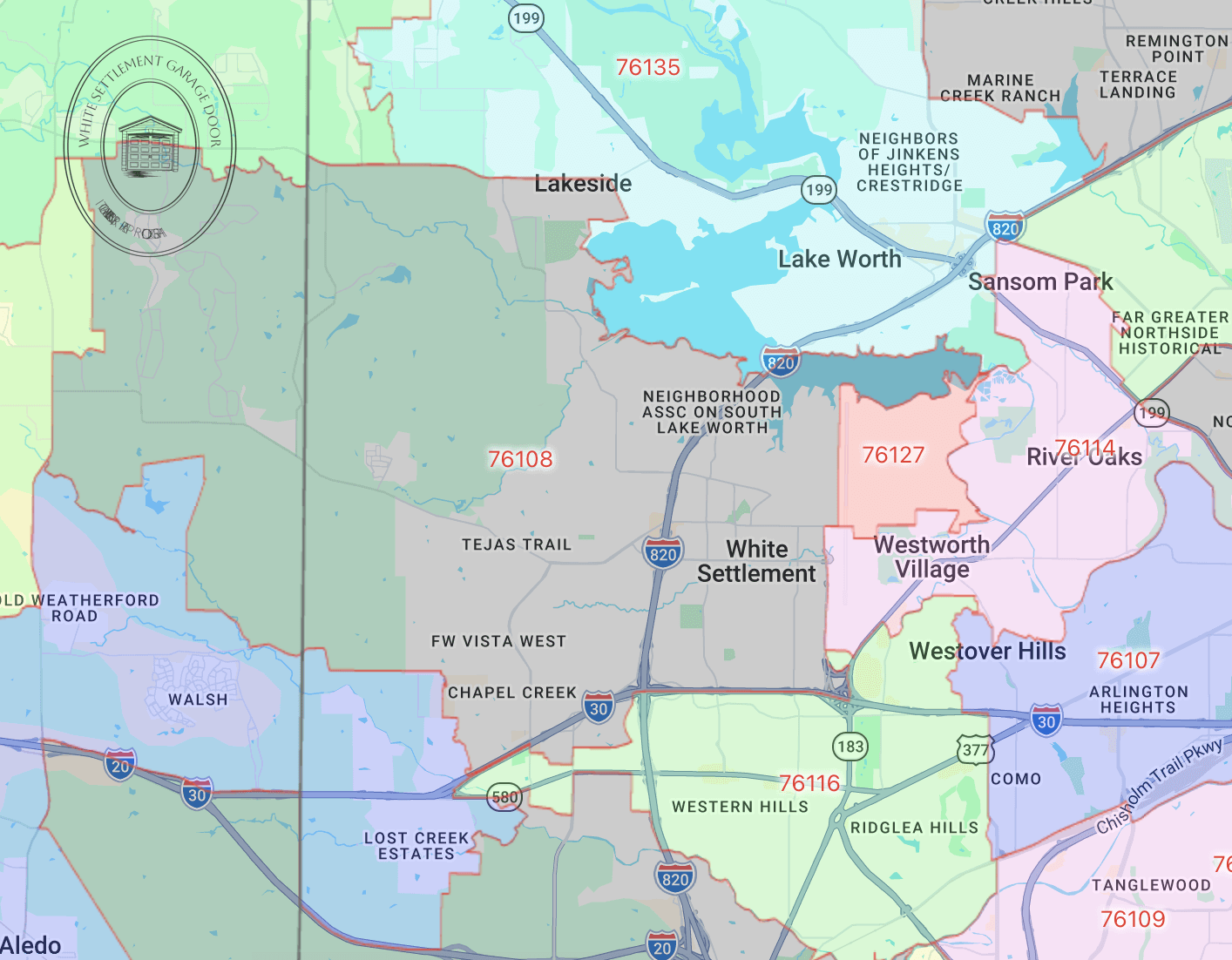 white-settlement-texas-map